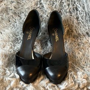 Chanel patent leather heels